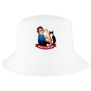 Childless Cat Ladies Vote Rosie The Riveter Cool Comfort Performance Bucket Hat