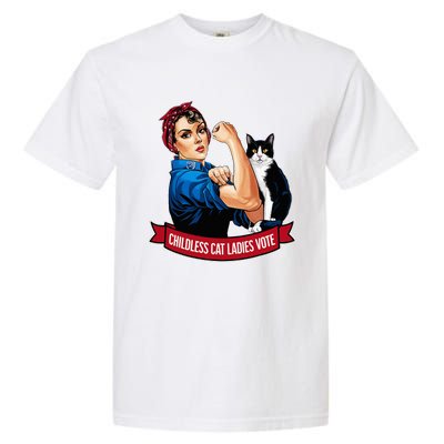 Childless Cat Ladies Vote Rosie The Riveter Garment-Dyed Heavyweight T-Shirt