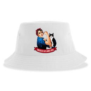 Childless Cat Ladies Vote Rosie The Riveter Sustainable Bucket Hat