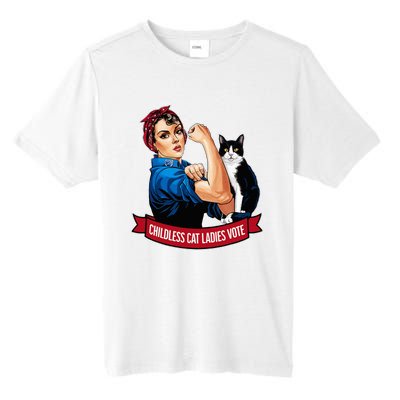 Childless Cat Ladies Vote Rosie The Riveter Tall Fusion ChromaSoft Performance T-Shirt