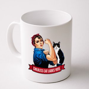 Childless Cat Ladies Vote Rosie The Riveter Coffee Mug