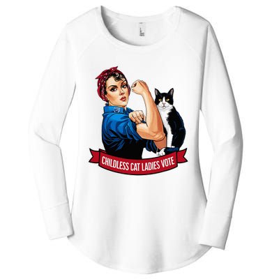 Childless Cat Ladies Vote Rosie The Riveter Women's Perfect Tri Tunic Long Sleeve Shirt