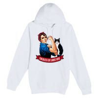 Childless Cat Ladies Vote Rosie The Riveter Premium Pullover Hoodie