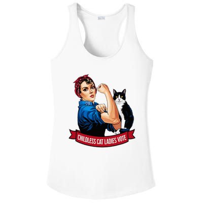 Childless Cat Ladies Vote Rosie The Riveter Ladies PosiCharge Competitor Racerback Tank