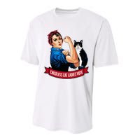 Childless Cat Ladies Vote Rosie The Riveter Performance Sprint T-Shirt