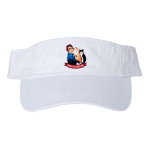 Childless Cat Ladies Vote Rosie The Riveter Valucap Bio-Washed Visor