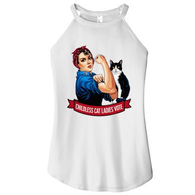 Childless Cat Ladies Vote Rosie The Riveter Women's Perfect Tri Rocker Tank