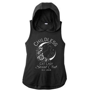 Childless Cat Lady Social Club Est 2024 Kamala Harris 2024 Ladies PosiCharge Tri-Blend Wicking Draft Hoodie Tank