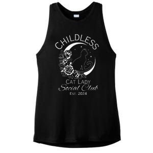 Childless Cat Lady Social Club Est 2024 Kamala Harris 2024 Ladies PosiCharge Tri-Blend Wicking Tank