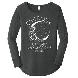 Childless Cat Lady Social Club Est 2024 Kamala Harris 2024 Women's Perfect Tri Tunic Long Sleeve Shirt