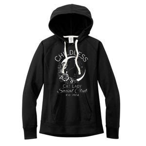 Childless Cat Lady Social Club Est 2024 Kamala Harris 2024 Women's Fleece Hoodie