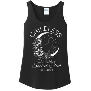 Childless Cat Lady Social Club Est 2024 Kamala Harris 2024 Ladies Essential Tank