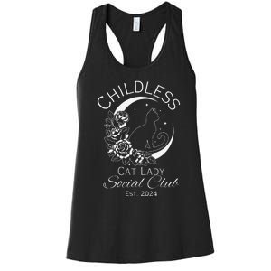 Childless Cat Lady Social Club Est 2024 Kamala Harris 2024 Women's Racerback Tank