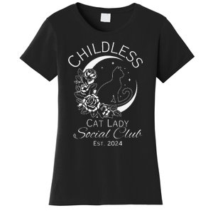 Childless Cat Lady Social Club Est 2024 Kamala Harris 2024 Women's T-Shirt