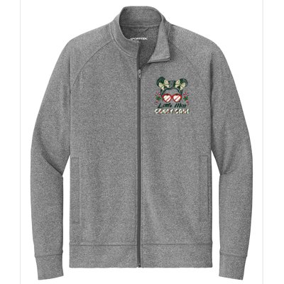 Cute Christmas Little Miss Candy Cane Stretch Full-Zip Cadet Jacket