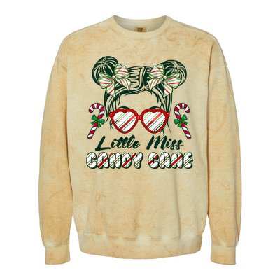 Cute Christmas Little Miss Candy Cane Colorblast Crewneck Sweatshirt