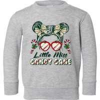 Cute Christmas Little Miss Candy Cane Toddler Sweatshirt