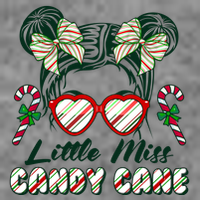 Cute Christmas Little Miss Candy Cane Toddler Sweatshirt