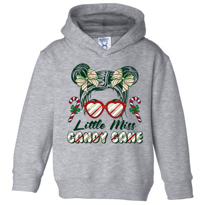 Cute Christmas Little Miss Candy Cane Toddler Hoodie