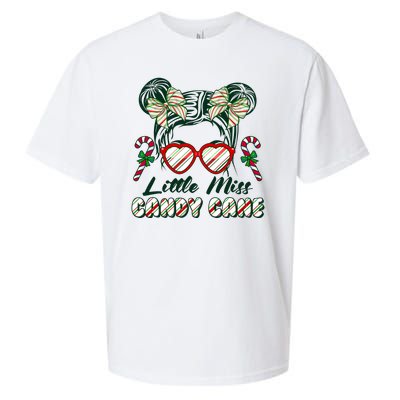 Cute Christmas Little Miss Candy Cane Sueded Cloud Jersey T-Shirt