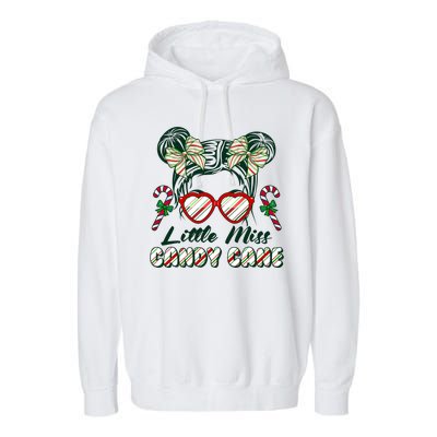 Cute Christmas Little Miss Candy Cane Garment-Dyed Fleece Hoodie