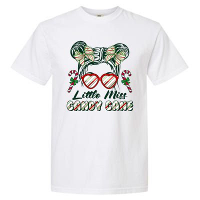 Cute Christmas Little Miss Candy Cane Garment-Dyed Heavyweight T-Shirt