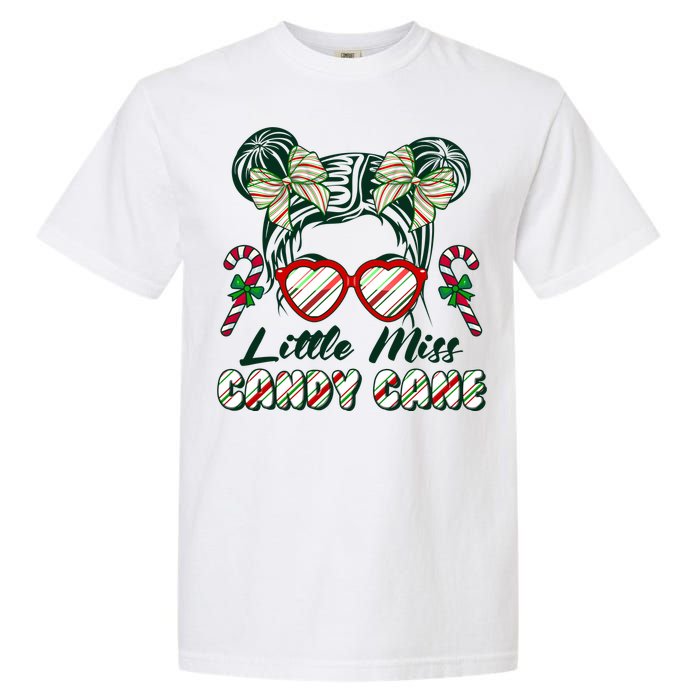 Cute Christmas Little Miss Candy Cane Garment-Dyed Heavyweight T-Shirt