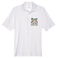 Cute Christmas Little Miss Candy Cane Men's Origin Performance Pique Polo