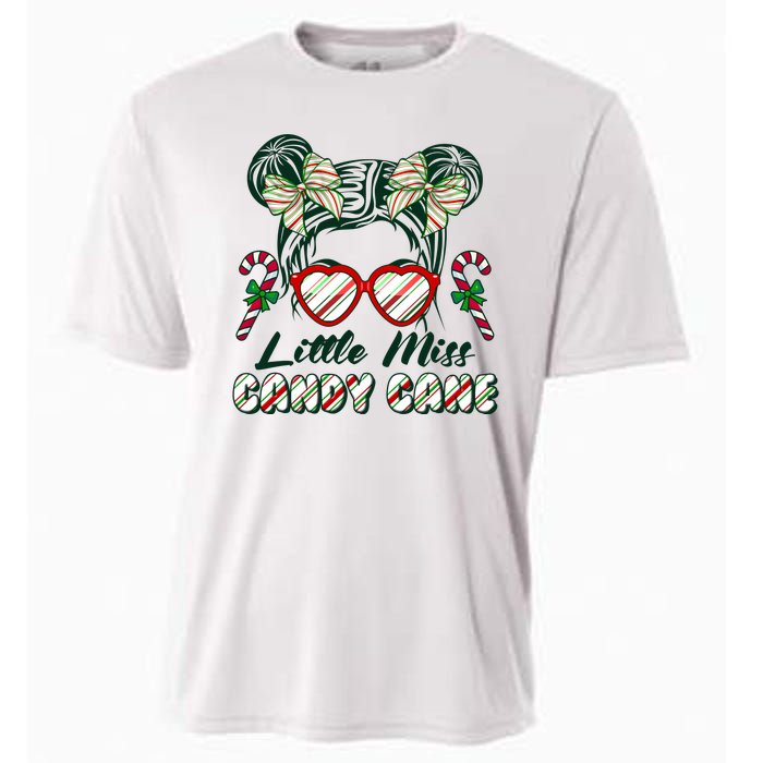 Cute Christmas Little Miss Candy Cane Cooling Performance Crew T-Shirt