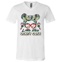 Cute Christmas Little Miss Candy Cane V-Neck T-Shirt