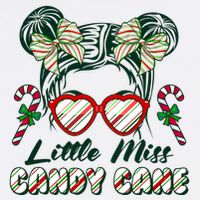Cute Christmas Little Miss Candy Cane Bucket Hat