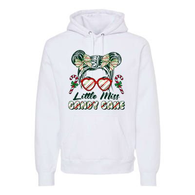 Cute Christmas Little Miss Candy Cane Premium Hoodie