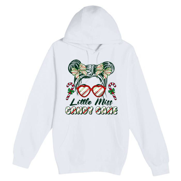 Cute Christmas Little Miss Candy Cane Premium Pullover Hoodie