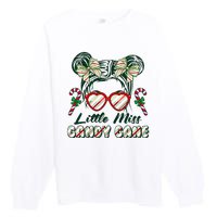 Cute Christmas Little Miss Candy Cane Premium Crewneck Sweatshirt