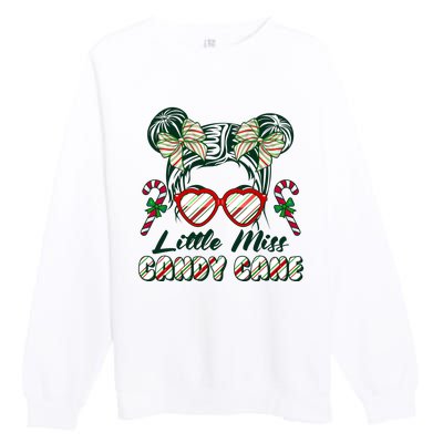 Cute Christmas Little Miss Candy Cane Premium Crewneck Sweatshirt