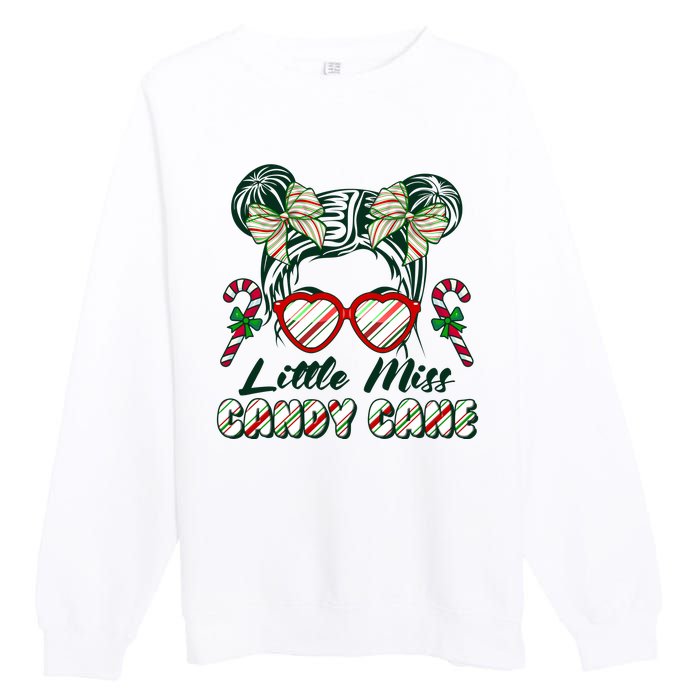 Cute Christmas Little Miss Candy Cane Premium Crewneck Sweatshirt