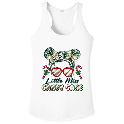 Cute Christmas Little Miss Candy Cane Ladies PosiCharge Competitor Racerback Tank