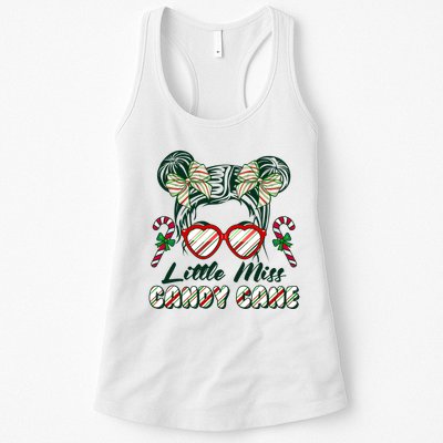 Cute Christmas Little Miss Candy Cane Womens Tank Top