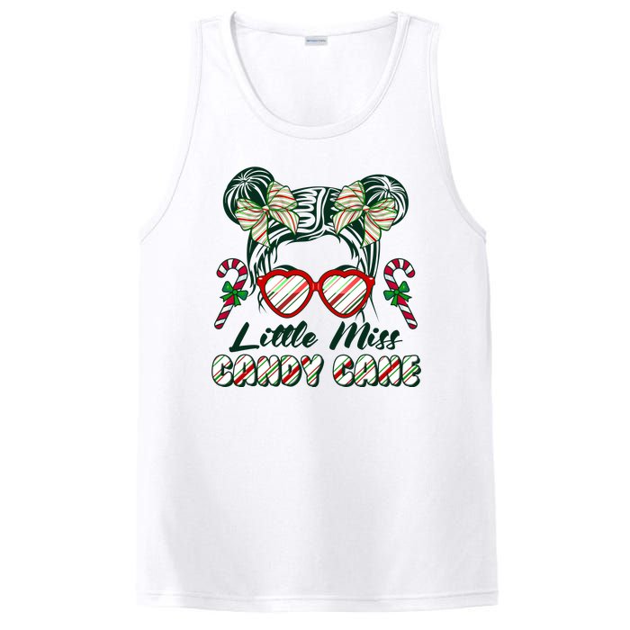 Cute Christmas Little Miss Candy Cane PosiCharge Competitor Tank