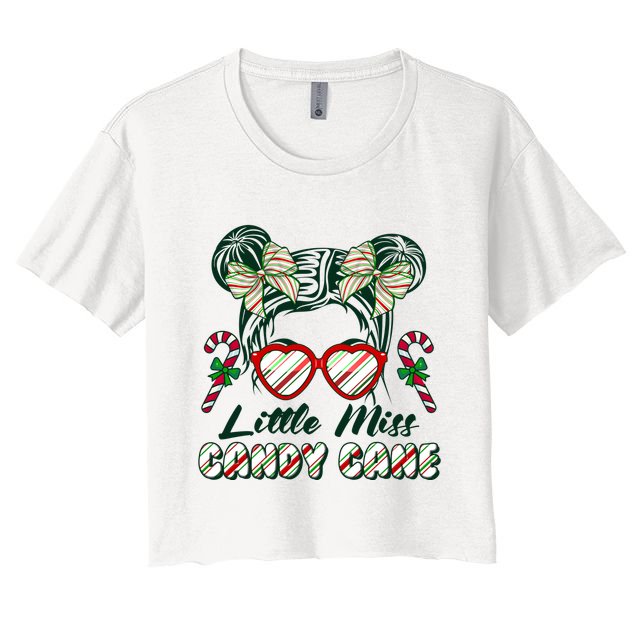 Cute Christmas Little Miss Candy Cane Crop Top