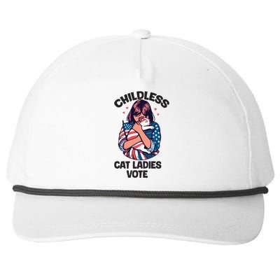 Childless Cat Ladies Vote Graphic Snapback Five-Panel Rope Hat