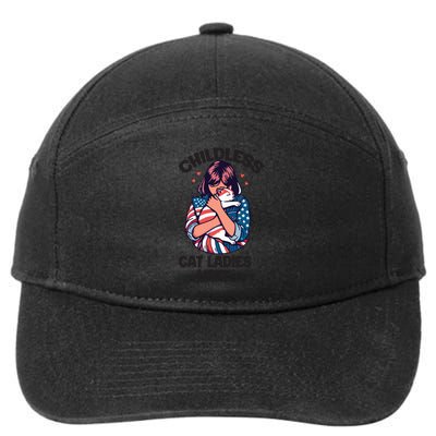 Childless Cat Ladies Vote Graphic 7-Panel Snapback Hat