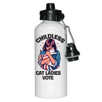 Childless Cat Ladies Vote Graphic Aluminum Water Bottle 