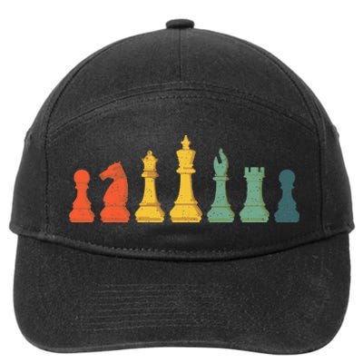 Cool Chess Lover Art Chess Players Novelty 7-Panel Snapback Hat