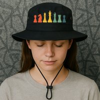 Cool Chess Lover Art Chess Players Novelty Bucket Hat