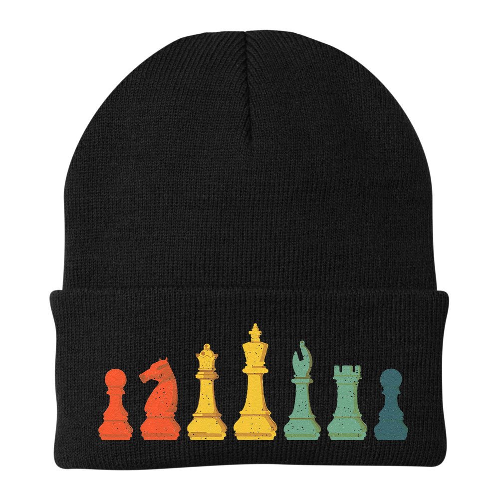 Cool Chess Lover Art Chess Players Novelty Beanie