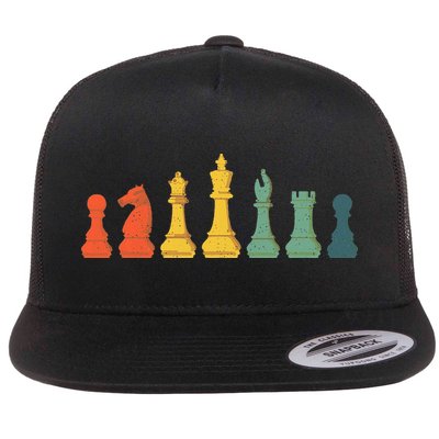 Cool Chess Lover Art Chess Players Novelty Flat Bill Trucker Hat