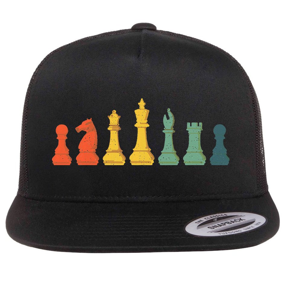 Cool Chess Lover Art Chess Players Novelty Flat Bill Trucker Hat