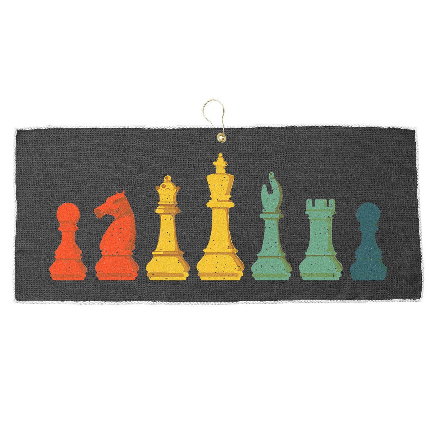 Cool Chess Lover Art Chess Players Novelty Large Microfiber Waffle Golf Towel