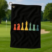 Cool Chess Lover Art Chess Players Novelty Golf Towel